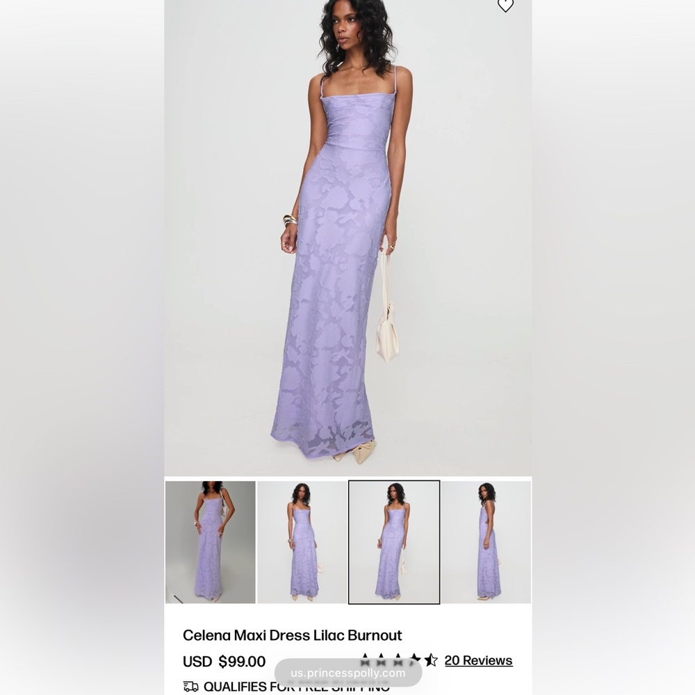 Princess Polly Lilac Lace Dress